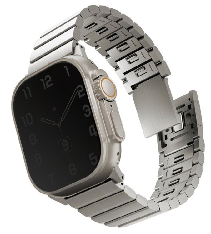 Uniq ремешок для Apple Watch 49/45/44/42 mm Strova MAG Strap Link Steel Silver