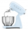 Smeg Планетарный миксер SMF03PBEU | Коллекция:  Стиль 50-х годов | Цвет: Пастельный голубой | Объем чаши: 4.8л | Мощность: 800Вт | Количество скоростей: 10 | Материал корпуса: Металл