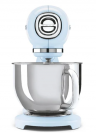 Smeg Планетарный миксер SMF03PBEU | Коллекция:  Стиль 50-х годов | Цвет: Пастельный голубой | Объем чаши: 4.8л | Мощность: 800Вт | Количество скоростей: 10 | Материал корпуса: Металл