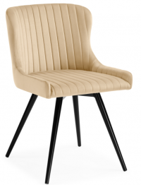 Woodville Кресло крутящееся "Хабри" бежевый / черный глянец | Ширина - 50; Глубина - 57; Высота - 77 см