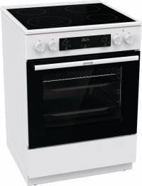 Электрическая плита Gorenje GECS6C70WC / тип плиты-электрическая, тип варочной поверхности-стеклокерамическая, цвет-белый, гриль-есть, ширина, см: 60, страна-производитель: Чехия / Global