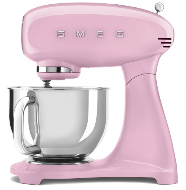 Smeg Планетарный миксер SMF03PKEU | Коллекция: Стиль 50-х г.г. | Цвет: Розовый | Мощность: 800 Вт | Количество скоростей: 10 | Объем чаши  4,8 л | Материал чаши: Нержавеющая сталь