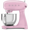 Smeg Планетарный миксер SMF03PKEU | Коллекция: Стиль 50-х г.г. | Цвет: Розовый | Мощность: 800 Вт | Количество скоростей: 10 | Объем чаши  4,8 л | Материал чаши: Нержавеющая сталь
