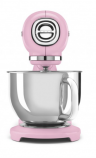 Smeg Планетарный миксер SMF03PKEU | Коллекция: Стиль 50-х г.г. | Цвет: Розовый | Мощность: 800 Вт | Количество скоростей: 10 | Объем чаши  4,8 л | Материал чаши: Нержавеющая сталь