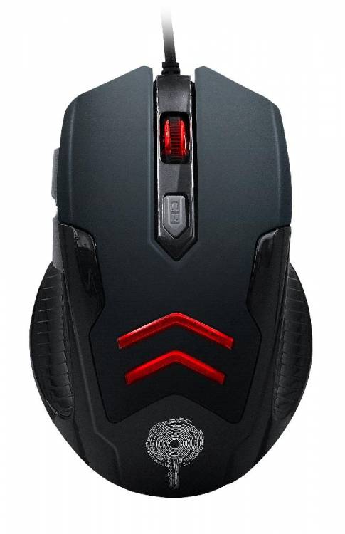 Мышь Qumo Crypt M57, проводная, оптическая, 6 кнопок, подсветка 4 цветов, дыш., 800/1600/2400/3200  dpi