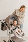 Farfello Коляска трансформер Aimile Original New Pearl  2-в-1 (Капучино NDP-4) / Родина бренда Польша / Легкая алюминиевая рама / Для детей с рождения до 3 лет / 6961136050359
