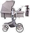 Farfello Коляска трансформер Aimile Original New Pearl  2-в-1 (Капучино NDP-4) / Родина бренда Польша / Легкая алюминиевая рама / Для детей с рождения до 3 лет / 6961136050359