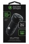 Автомобильное зарядное устройство Qumo PD (Charger 0080), Type C, черный