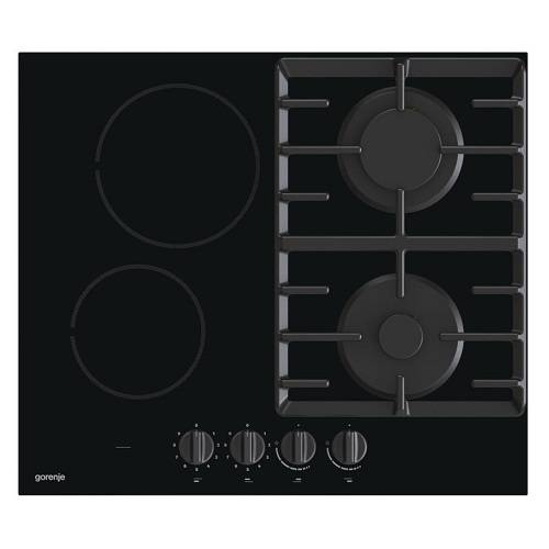 Встраиваемая комбинированная панель Gorenje GCE691BSC / конфорок : 4 шт (газ.: 2 шт / эл.: 2 шт), материал - стеклокерамика, эмалированная сталь, газконтроль, электроподжиг, 56 см*5.2 см*49 см / Global
