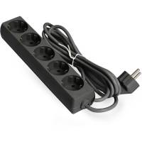 Удлинитель ExeGate ECE-5-5B (5 евророзетки с заземлением, 5м, черный) <EX285825RUS>