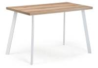 Woodville cтол Тринити  Лофт 120 25 мм дуб делано светлый / матовый белый , материал столешницы-ЛДСП , 120см*60см*75см
