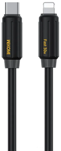 Wekome Кабель PD65W силиконовый мягкий Type-C to Lighting WDC-29 black, JOYA