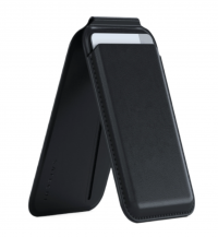 Satechi Подставка-картхолдер Magnetic Wallet Stand магнитная Black | Материал из натуральной кожи | Встроенный магнит | Вмещает четыре карты