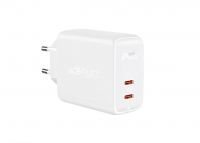 Acefast сетевое зарядное устройство с быстрой зарядкой A9 dual fast charger, USB-C + USB-C, PD40W, цвет: белый
