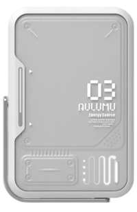 Aulumu M03 MagSafe Battery White, 3500 мАч, Внешний магнитный аккумулятор с подставкой в белом цвете