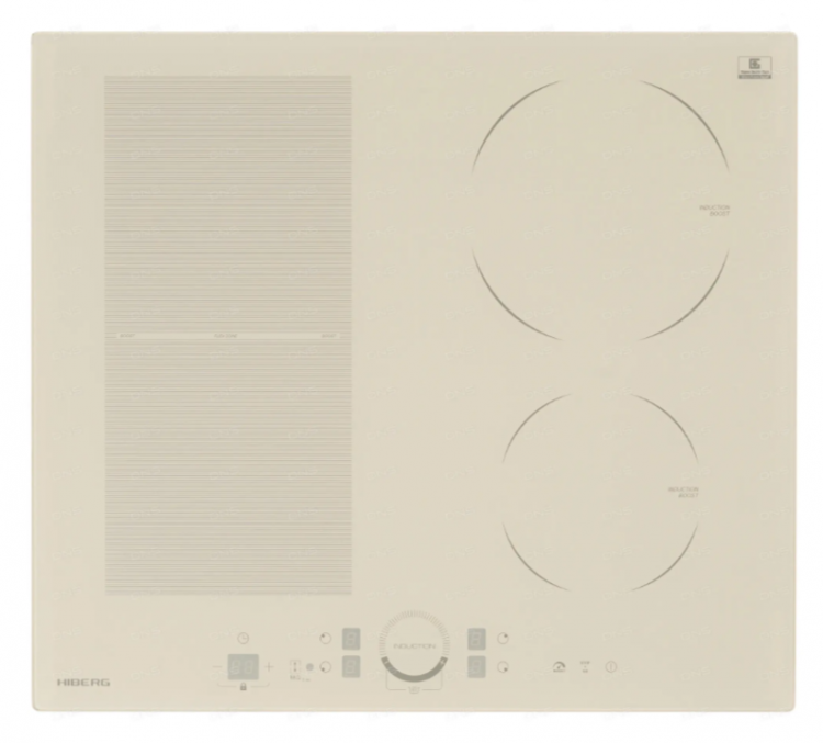 Варочная поверхность Hiberg i-MS 6049 Y / независимая, конфорок - 4 шт, панель - стеклокерамика, 7 кВт