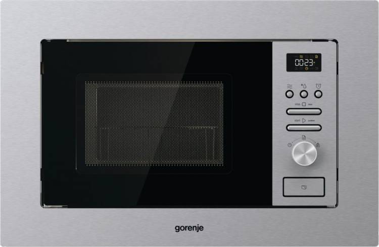 Встраиваемая микроволновая печь Gorenje BM201AG1X / 20 л, 800 Вт, гриль, автоматическая разморозка, дисплей Global