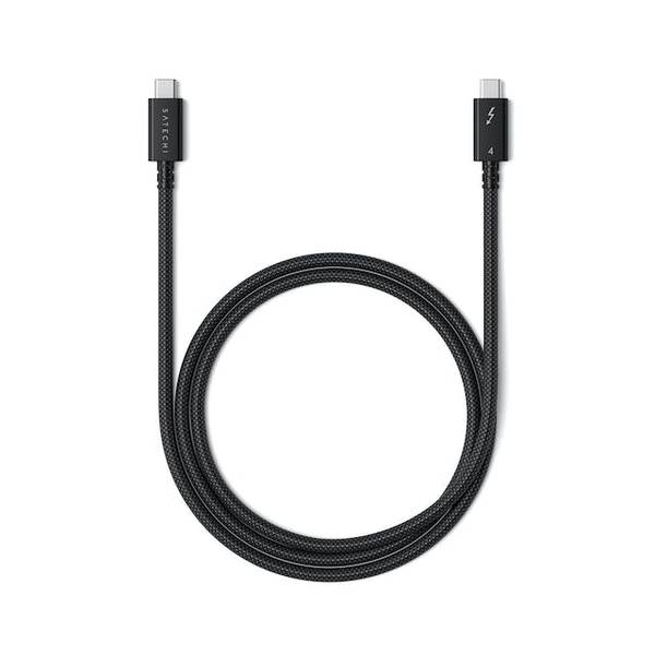 Satechi Кабель Thunderbolt 4 Pro Cable. Длина: 1м для iPhone 16 Pro Max | для зарядки до 240 Вт | для передачи данных и видео со скоростью до 40 Гбит/с | Разрешение до 8K/60 Гц на одном внешнем мониторе