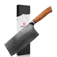 Xiaomi нож из дамасской стали для мяса Keemake 7 Inch Cleaver Knife 67 слоев основа VG10 (10CR15MOV) + 316 сталь HRC60+-2 (P-2) бежевый