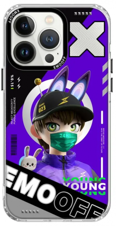 Чехол EMO OFF для iPhone 14 Pro противоударный Magsafe (Series MEET)