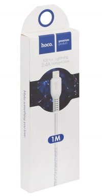 Кабель HOCO Lightning (L=1M) , White в ассортименте