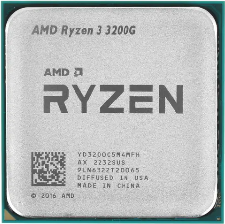 Процессор AMD Ryzen 3 3200G OEM / AM4, 4 x 3.6 ГГц, L2 - 2 МБ, L3 - 4 МБ, 2хDDR4-2933 МГц, AMD Radeon Vega 8, TDP 65 Вт Global