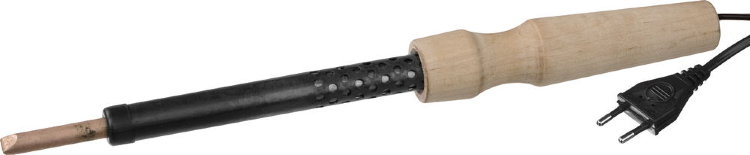 Россия 55407-80 Электропаяльник с деревянной рукояткой, 80Вт