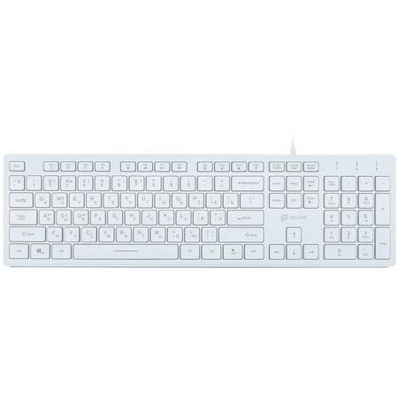 Клавиатура Oklick 550ML slim белый USB Global