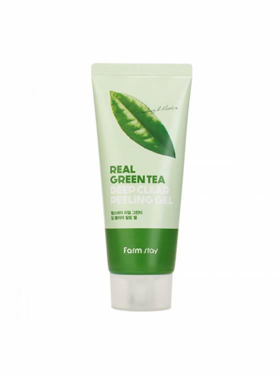 FarmStay Real Green Tea Clear Peeling Gel / Пилинг-скатка с зелёным чаем/уценка по причине срока годности