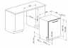 Smeg Полностью встраиваемая посудомоечная машина ST363CL | Загрузка 13 комплектов посуды, 11 программ, регулируемая на 3 уровня верхняя корзина с полной загрузкой, 818x598x545 мм