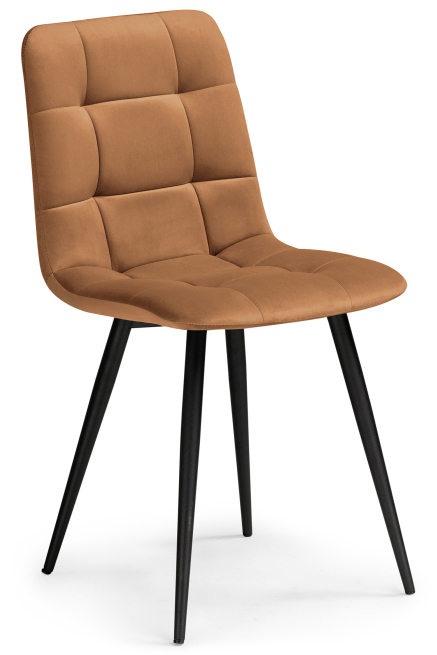 Woodville Стул на металлокаркасе "Чилли" велюр кирпичный | черный | Ширина - 44; Глубина - 50; Высота - 85 см