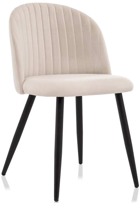 Woodville Стул на металлокаркасе Gabi 1 beige | black | Ширина - 50; Глубина - 53; Высота - 79 см