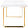 Woodville Керамический стол "Селена"  белый мрамор / золото | Ширина - 89; Высота - 76,5; Длина - 180 см