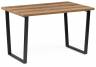 Woodville cтол Лота Лофт 120 25 мм дуб делано темный / матовый черный , материал столешницы-ЛДСП , 120см*74см*75см