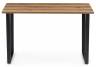 Woodville cтол Лота Лофт 120 25 мм дуб делано темный / матовый черный , материал столешницы-ЛДСП , 120см*74см*75см