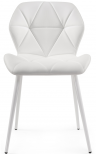 Woodville Стул на металлокаркасе Вальд экокожа белый | Ширина - 46; Глубина - 52; Высота - 75 см