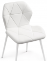 Woodville Стул на металлокаркасе Вальд экокожа белый | Ширина - 46; Глубина - 52; Высота - 75 см