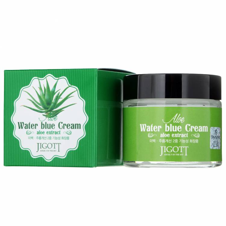 Увлажняющий крем для лица с экстрактом алое Jigott Aloe Water Blue Cream