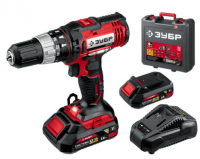 Зубр Ударная дрель-шуруповерт ДШУ-185-22 | Серия-МАСТЕР | Количество аккумуляторов в комплекте-2 (2Ач) | Крутящий момент-40 Нм | Напряжение аккумулятора-18 В | Количество скоростей-2 | Время заряда-1 ч