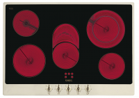 Smeg встраиваемая электрическая панель P875PO | Стеклокерамика | Коллекция: Coloniale | Мощность: 8600 Вт | Размеры: 47x718x510 мм | Фурнитура: Латунная | Цвет: Кремовый