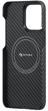 Рitakа Чехол MagEZ Case 4 для iPhone 15 Pro | черно-серый |  кевлар (арамид) | противоударный
