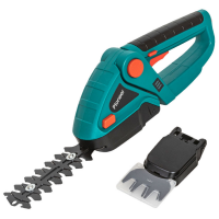 Pioneer аккумуляторный кусторез BHT-080V20-01 | Число ходов в минуту: 1100 | Ёмкость аккумулятора: 2000 мАч | Макс. время работы: 2 ч | Цвет: бирюзовый | Global