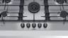Газовая варочная панель Bosch PCR9A5B90M / Размер ШхГ: 91.50х52 см, конфорок - 5 шт, решетки - чугун, панель - нержавеющая сталь, электроподжиг, газ-контроль, серый / Global