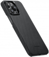 Рitakа Чехол MagEZ Case 4 для iPhone 15 Pro Max | черно-серый |  кевлар (арамид) | противоударный