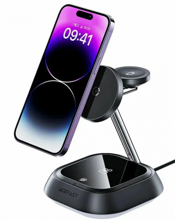 Беспроводное зарядное устройство ACEFAST E16 desktop 3-in-1 wireless charging holder