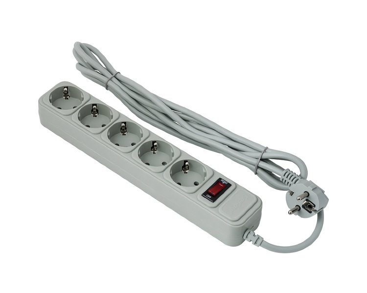 Сетевой фильтр Exegate SP-5-1.8G (5 розеток, 1.8м, евровилка, серый) 221173