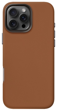 Uniq чехол для iPhone 16 Pro эко-кожа Lyden Caramel 