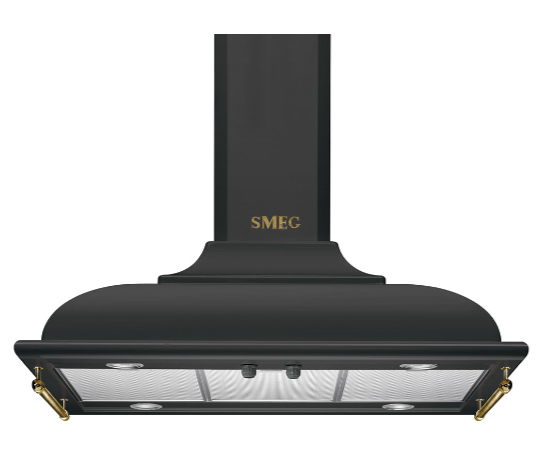 Smeg KC19AOE | Настенная декоративная вытяжка | Коллекция: Cortina | Цвет: Антрацит | Размеры: 750 x 900 x 682 мм | Количество скоростей: 3 | Мощность: 277 Вт