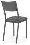 Woodville Стул Бекал на металлокаркасе темно-серый / графит , 39см*51см*84см