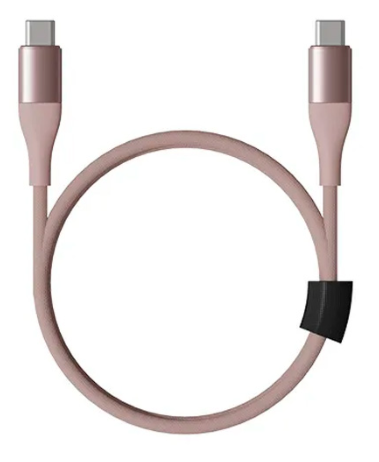 Кабель Type-C/Type-C Xiaomi (Mi) SOLOVE 100 см 20W PD 3А нейлоновая оплетка (DW3 Pink), техпак розовый